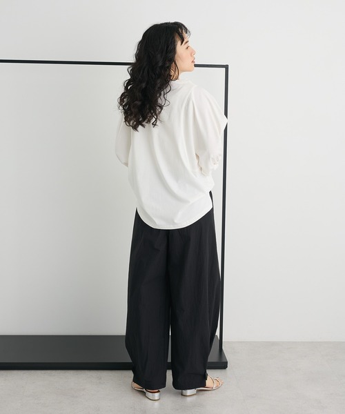 CRAFT STANDARD BOUTIQUE（クラフトスタンダードブティック）の「接触冷感/UVカット スクエアボリュームスリーブプルオーバー（Tシャツ/カットソー・レディース・ブラウン/ホワイト/ブラック・FREE）」の8枚目の写真