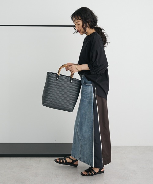 CRAFT STANDARD BOUTIQUE（クラフトスタンダードブティック）の「接触冷感/UVカット スクエアボリュームスリーブプルオーバー（Tシャツ/カットソー・レディース・ブラウン/ホワイト/ブラック・FREE）」の13枚目の写真