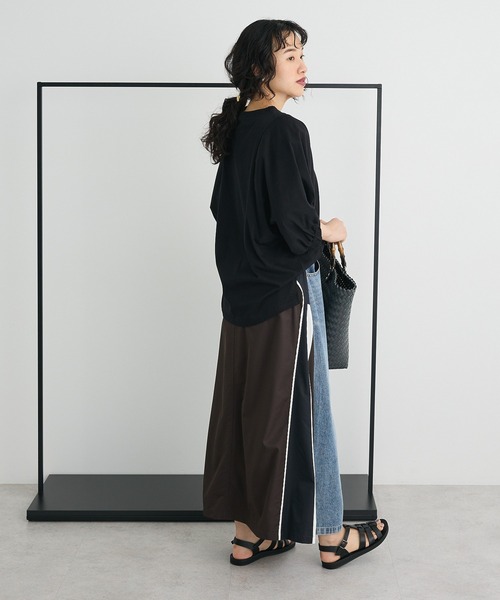 CRAFT STANDARD BOUTIQUE（クラフトスタンダードブティック）の「接触冷感/UVカット スクエアボリュームスリーブプルオーバー（Tシャツ/カットソー・レディース・ブラウン/ホワイト/ブラック・FREE）」の15枚目の写真