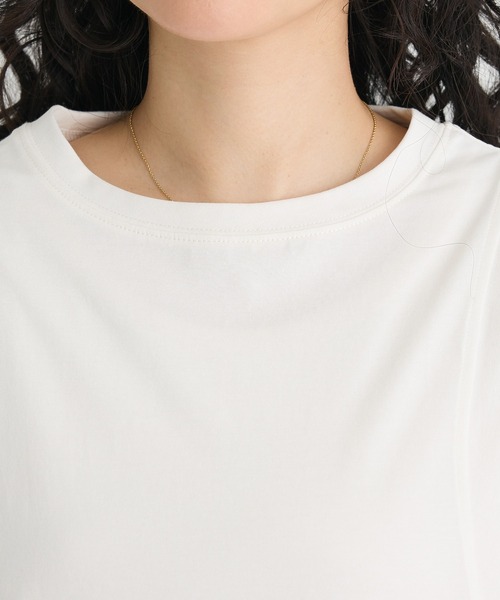 CRAFT STANDARD BOUTIQUE（クラフトスタンダードブティック）の「接触冷感/UVカット スクエアボリュームスリーブプルオーバー（Tシャツ/カットソー・レディース・ブラウン/ホワイト/ブラック・FREE）」の16枚目の写真