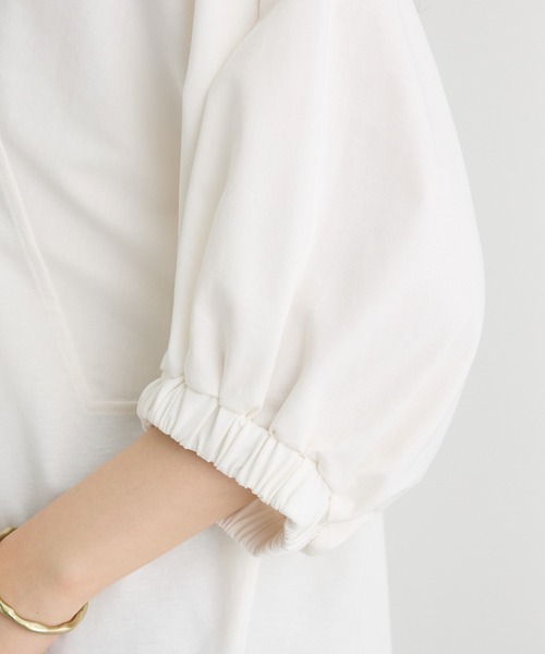 CRAFT STANDARD BOUTIQUE（クラフトスタンダードブティック）の「接触冷感/UVカット スクエアボリュームスリーブプルオーバー（Tシャツ/カットソー・レディース・ブラウン/ホワイト/ブラック・FREE）」の17枚目の写真