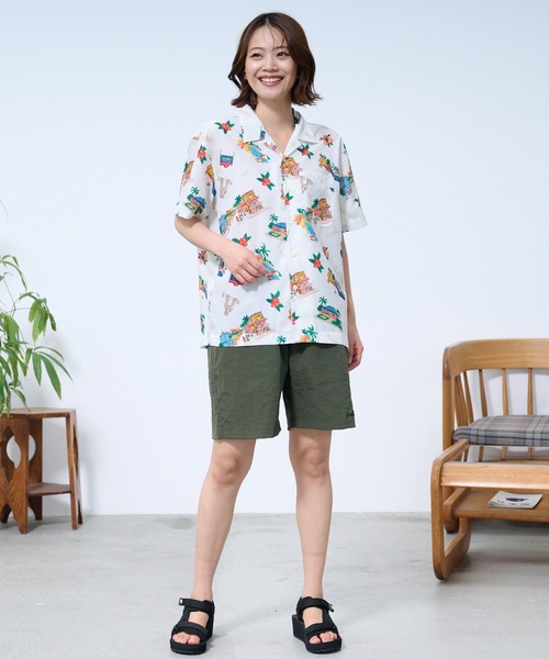 Arnold Palmer（アーノルドパーマー）の「イージーケア シェア アロハシャツ（シャツ/ブラウス・レディース・ネイビー/アイボリー・L/M/S/LL/XS）」の5枚目の写真