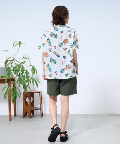 Arnold Palmer（アーノルドパーマー）の「イージーケア シェア アロハシャツ（シャツ/ブラウス・レディース・ネイビー/アイボリー・L/M/S/LL/XS）」の7枚目の写真