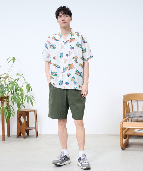 Arnold Palmer（アーノルドパーマー）の「イージーケア シェア アロハシャツ（シャツ/ブラウス・レディース・ネイビー/アイボリー・L/M/S/LL/XS）」の8枚目の写真