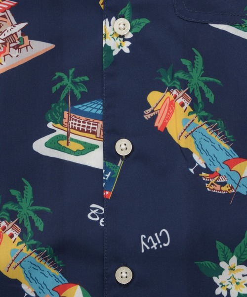 Arnold Palmer（アーノルドパーマー）の「イージーケア シェア アロハシャツ（シャツ/ブラウス・レディース・ネイビー/アイボリー・L/M/S/LL/XS）」の13枚目の写真