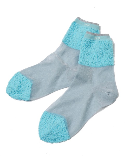 mintdesigns（ミントデザインズ）の「POODLE SOCKS（ソックス/靴下・レディース・ブルー/ネイビー/ホワイト/ピンク・M）」の4枚目の写真