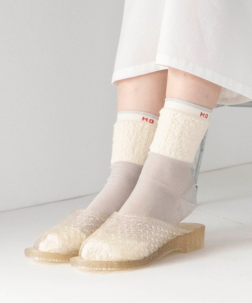 mintdesigns（ミントデザインズ）の「POODLE SOCKS（ソックス/靴下・レディース・ブルー/ネイビー/ホワイト/ピンク・M）」の5枚目の写真