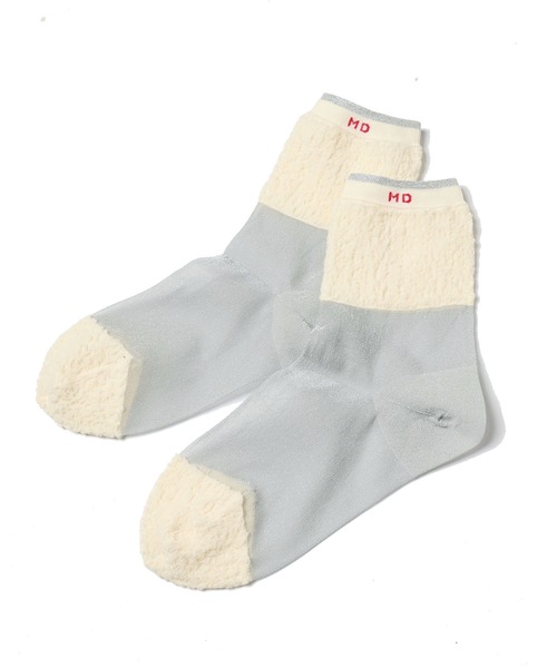 mintdesigns（ミントデザインズ）の「POODLE SOCKS（ソックス/靴下・レディース・ブルー/ネイビー/ホワイト/ピンク・M）」の7枚目の写真