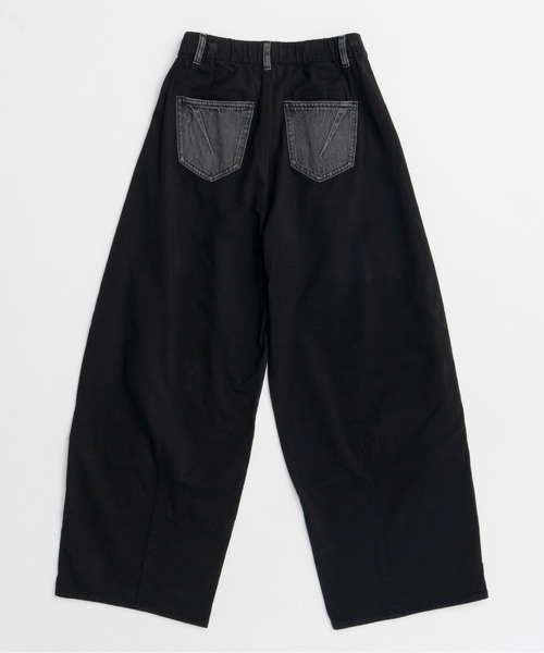 Cut Docking Curve Denim Pants/カットドッキングカーブデニム