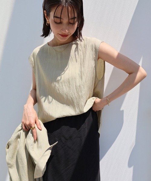 えみおわす　麻ノースリーブシャツ　arts&science Short night shirt – ARTS&SCIENCE ONLINE SELLER