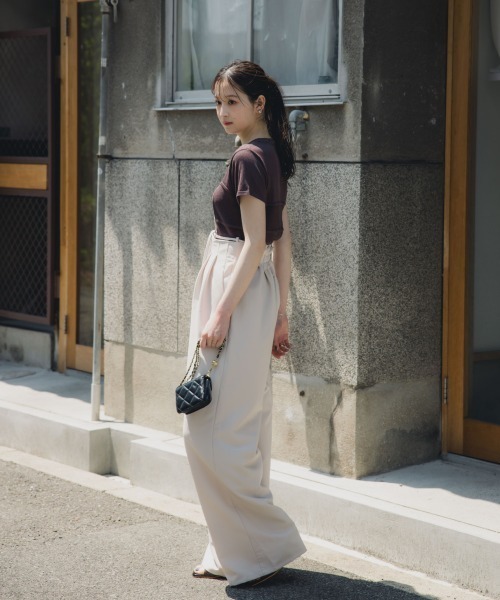 ウールタッチパンツ アイボリー ¥14,980 リリーオブバリー Lily of Valley ウールタッチ スラックス