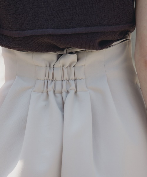 slattgir（スラットジール）の「高身長　リボン付ハイウエストタックワイドパンツ（トールサイズ）Essenave（その他パンツ・レディース・モカ/アイボリー・T3L/TLL/TM/TL）」の17枚目の写真