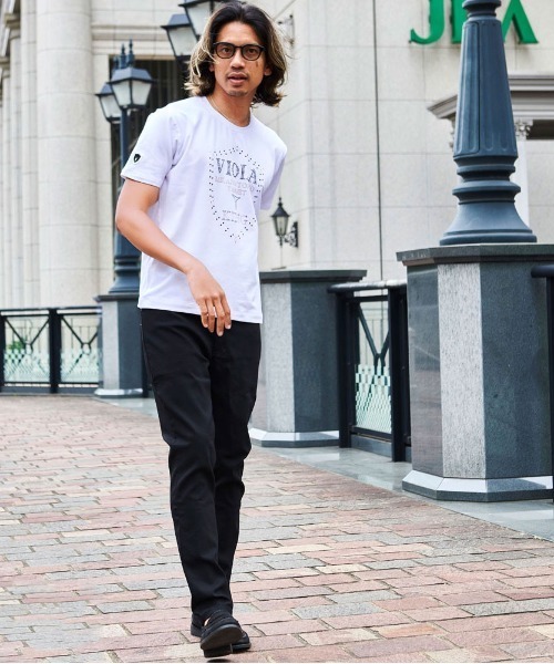 VIOLA（ヴィオラ）の「『VIOLA rumore/ヴィオラ ルモーレ』裏使いクルー半袖Tシャツ（Tシャツ/カットソー・メンズ・ブラック/オレンジ/ホワイト・XL/L/M）」の6枚目の写真