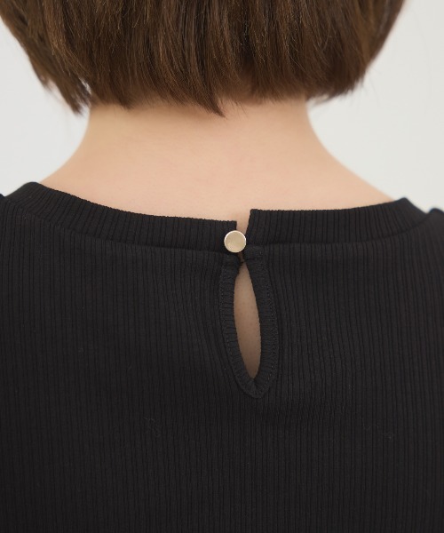 REDYAZEL（レディアゼル）の「シアーフレアスリーブリブカットソー（Tシャツ/カットソー・レディース・ホワイト/ボルドー/イエロー/ブラック・FREE）」の16枚目の写真