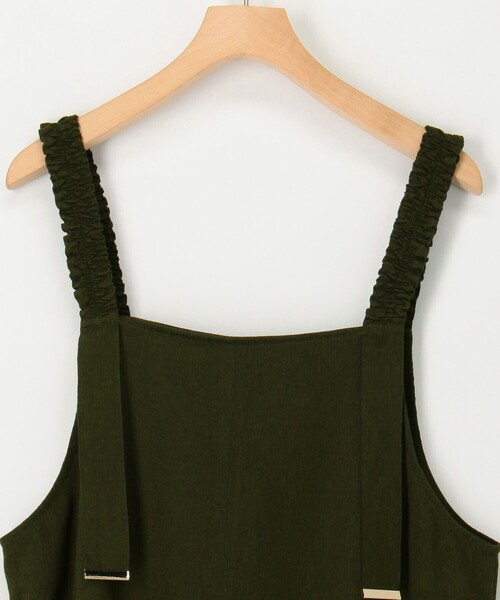 MICO COULIER(ミコクリエ)の「シャーリングストラップキャミワンピース(ワンピース・レディース・オリーブ/ブラック・38)」の19枚目の写真