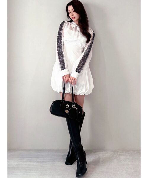 RESEXXY（リゼクシー）の「チャーム付きイーストウエストバック（ハンドバッグ・レディース・ブラウン/ブラック・FREE）」の11枚目の写真