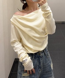 RANAN（ラナン）の「［26SS新色追加］2WAYドレープオフショルリブロンT（Tシャツ/カットソー）」