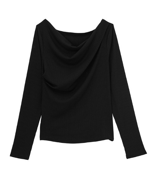 RANAN（ラナン）の「［26SS新色追加］2WAYドレープオフショルリブロンT（Tシャツ/カットソー・レディース・ブラック/その他/チャコールグレー/ホワイト/レッド/アイボリー/ライトピンク・M/L/LL）」の15枚目の写真