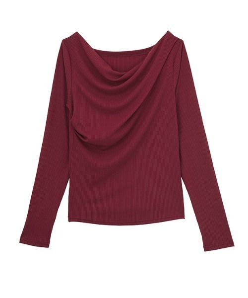 RANAN（ラナン）の「［26SS新色追加］2WAYドレープオフショルリブロンT（Tシャツ/カットソー・レディース・ブラック/その他/チャコールグレー/ホワイト/レッド/アイボリー/ライトピンク・M/L/LL）」の17枚目の写真