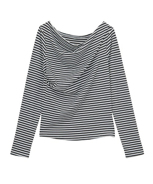 RANAN（ラナン）の「［26SS新色追加］2WAYドレープオフショルリブロンT（Tシャツ/カットソー・レディース・ブラック/その他/チャコールグレー/ホワイト/レッド/アイボリー/ライトピンク・M/L/LL）」の18枚目の写真