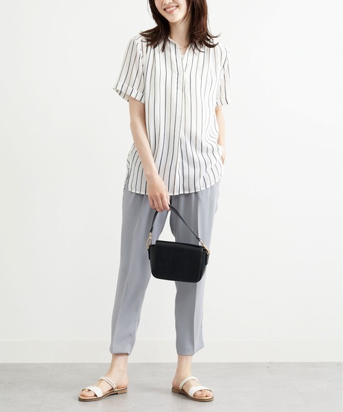 BELLUNA PLUS(ベルーナ)の「〈オフィス対応〉テーパードパンツ(その他パンツ・レディース・ブルーグレー/チャコール/ライトブラック・MEDIUM/X-LARGE/LARGE)」の11枚目の写真