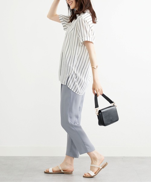 BELLUNA PLUS(ベルーナ)の「〈オフィス対応〉テーパードパンツ(その他パンツ・レディース・ブルーグレー/チャコール/ライトブラック・MEDIUM/X-LARGE/LARGE)」の12枚目の写真