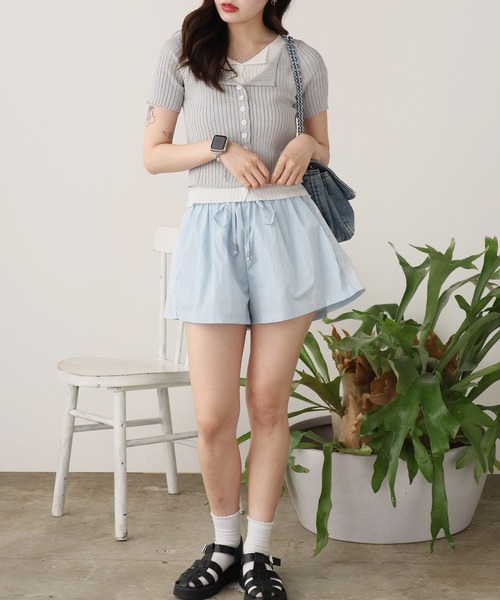 ROOPTOKYO(ループトウキョウ)の「ニット レイヤードリブトップス 秋物 秋服 2026年秋冬(Tシャツ/カットソー・レディース・グレー/ホワイト/ブラック/ブルー・FREE)」の17枚目の写真