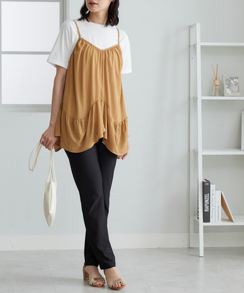 BELLUNA PLUS(ベルーナ)の「変形ギャザーデザインキャミアンサンブル(アンサンブル・レディース・ブラック/ベージュ・MEDIUM/LARGE/X-LARGE)」の14枚目の写真