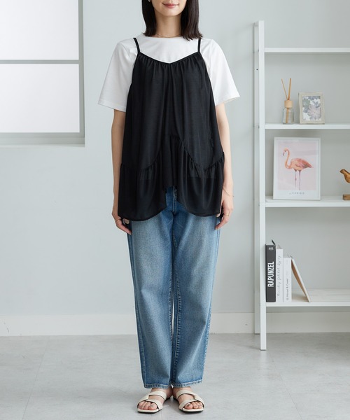 BELLUNA PLUS(ベルーナ)の「変形ギャザーデザインキャミアンサンブル(アンサンブル・レディース・ブラック/ベージュ・MEDIUM/LARGE/X-LARGE)」の18枚目の写真