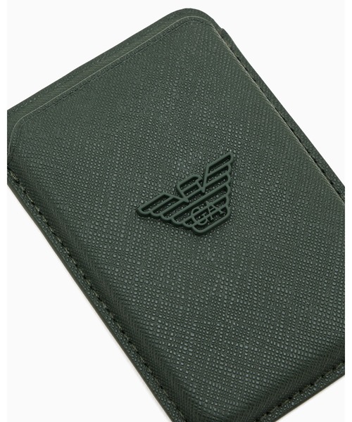 EMPORIO ARMANI（エンポリオアルマーニ）の「【エンポリオ アルマーニ】ASV マグネットカードホルダー 再生サフィアーノ（スマホグッズ・メンズ・インディゴブルー/ブラック/ダークグリーン・FREE）」の4枚目の写真
