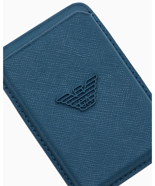 EMPORIO ARMANI（エンポリオアルマーニ）の「【エンポリオ アルマーニ】ASV マグネットカードホルダー 再生サフィアーノ（スマホグッズ・メンズ・インディゴブルー/ブラック/ダークグリーン・FREE）」の8枚目の写真