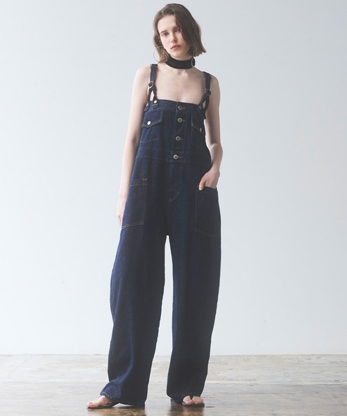 SOMETHING(サムシング)の「【GISELe 4月号掲載】atelier SOMETHING BUTTON UP SALOPETTE/アトリエサムシング3WAYデニムサロペット(サロペット/オーバーオール・レディース・ブルー/インディゴブルー・FREE)」の2枚目の写真