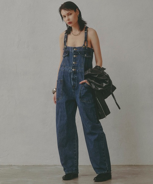 SOMETHING(サムシング)の「【GISELe 4月号掲載】atelier SOMETHING BUTTON UP SALOPETTE/アトリエサムシング3WAYデニムサロペット(サロペット/オーバーオール・レディース・ブルー/インディゴブルー・FREE)」の7枚目の写真