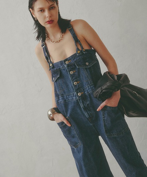 SOMETHING(サムシング)の「【GISELe 4月号掲載】atelier SOMETHING BUTTON UP SALOPETTE/アトリエサムシング3WAYデニムサロペット(サロペット/オーバーオール・レディース・ブルー/インディゴブルー・FREE)」の10枚目の写真