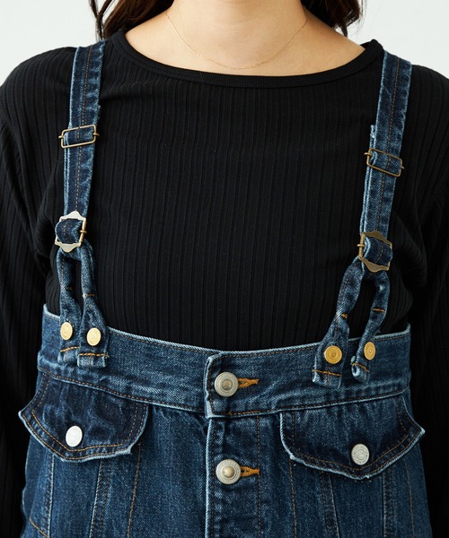 SOMETHING(サムシング)の「【GISELe 4月号掲載】atelier SOMETHING BUTTON UP SALOPETTE/アトリエサムシング3WAYデニムサロペット(サロペット/オーバーオール・レディース・ブルー/インディゴブルー・FREE)」の13枚目の写真
