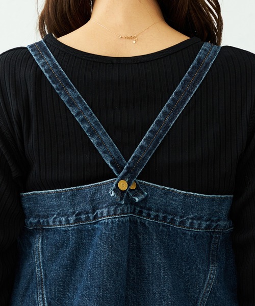 SOMETHING(サムシング)の「【GISELe 4月号掲載】atelier SOMETHING BUTTON UP SALOPETTE/アトリエサムシング3WAYデニムサロペット(サロペット/オーバーオール・レディース・ブルー/インディゴブルー・FREE)」の15枚目の写真