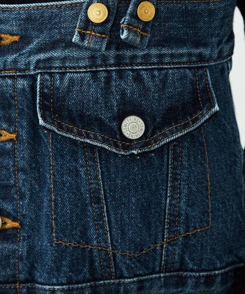 SOMETHING(サムシング)の「【GISELe 4月号掲載】atelier SOMETHING BUTTON UP SALOPETTE/アトリエサムシング3WAYデニムサロペット(サロペット/オーバーオール・レディース・ブルー/インディゴブルー・FREE)」の14枚目の写真