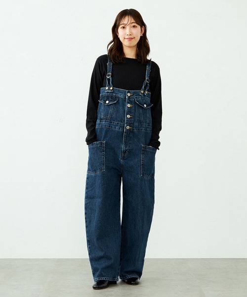 SOMETHING(サムシング)の「【GISELe 4月号掲載】atelier SOMETHING BUTTON UP SALOPETTE/アトリエサムシング3WAYデニムサロペット(サロペット/オーバーオール・レディース・ブルー/インディゴブルー・FREE)」の16枚目の写真