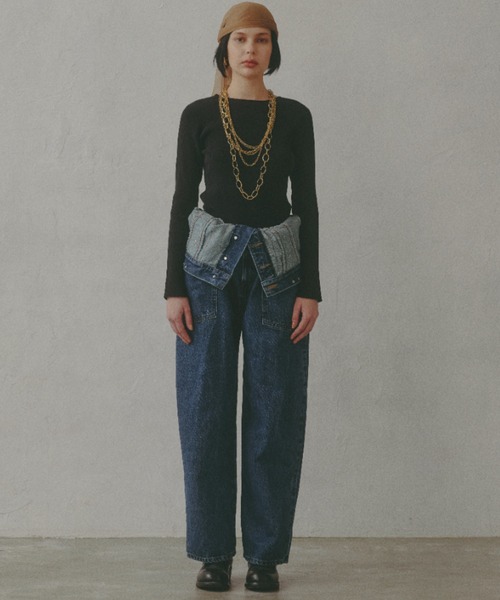 SOMETHING(サムシング)の「【GISELe 4月号掲載】atelier SOMETHING BUTTON UP SALOPETTE/アトリエサムシング3WAYデニムサロペット(サロペット/オーバーオール・レディース・ブルー/インディゴブルー・FREE)」の17枚目の写真