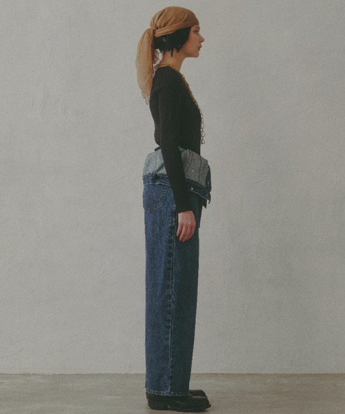 SOMETHING(サムシング)の「【GISELe 4月号掲載】atelier SOMETHING BUTTON UP SALOPETTE/アトリエサムシング3WAYデニムサロペット(サロペット/オーバーオール・レディース・ブルー/インディゴブルー・FREE)」の20枚目の写真