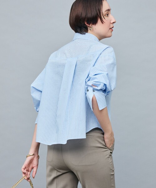 NOLLEY’S Sophi(ノーリーズソフィ)の「エアリーショートシャツ(シャツ/ブラウス・レディース・ホワイト/ベージュ系その他3/ブルー系その他3・38)」の12枚目の写真