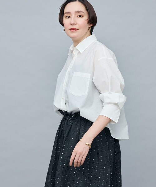 NOLLEY’S Sophi(ノーリーズソフィ)の「エアリーショートシャツ(シャツ/ブラウス・レディース・ホワイト/ベージュ系その他3/ブルー系その他3・38)」の19枚目の写真