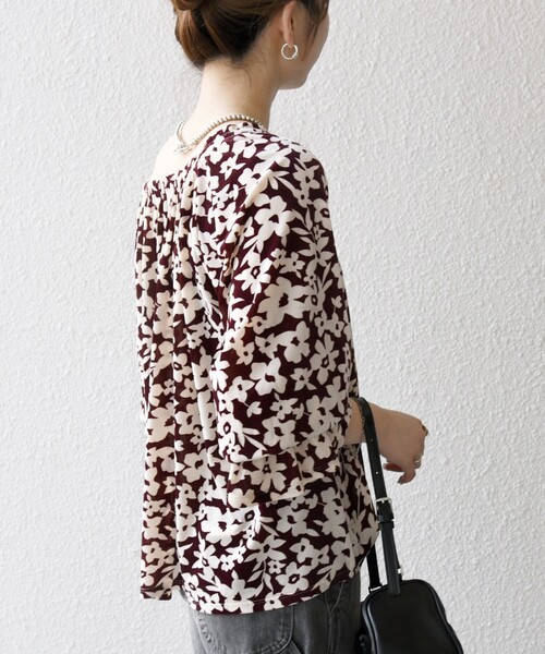 セール】SHIPS any:〈洗濯機可能〉フラワー ポリエステル ベロア