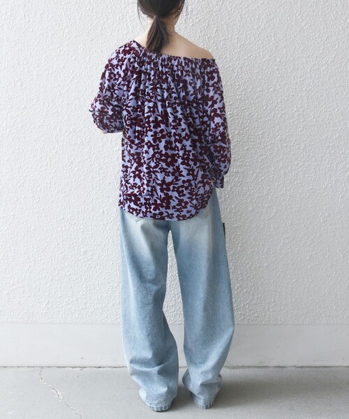 セール】SHIPS any:〈洗濯機可能〉フラワー ポリエステル ベロア