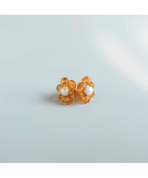 【SunnyBOX】ビーズフラワーの一粒ピアス(MA)