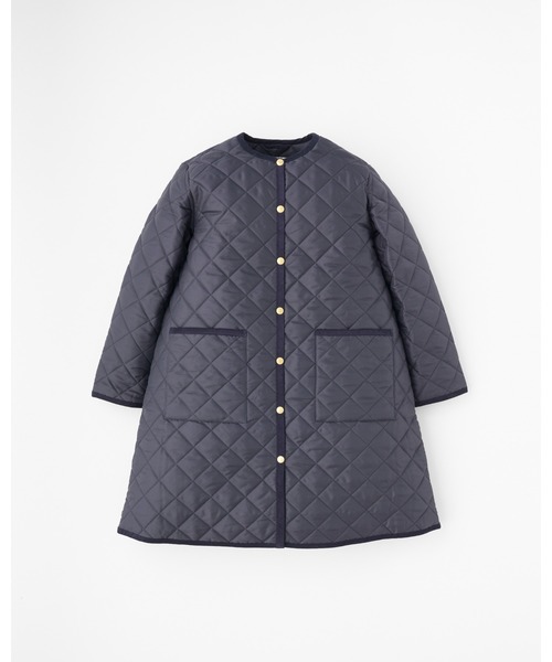 Traditional Weatherwear(トラディショナルウェザーウェア)の「ARKLEY A-LINE LONG(ダウンジャケット/コート・レディース・ネイビー/ブラック・34/32/36)」の2枚目の写真