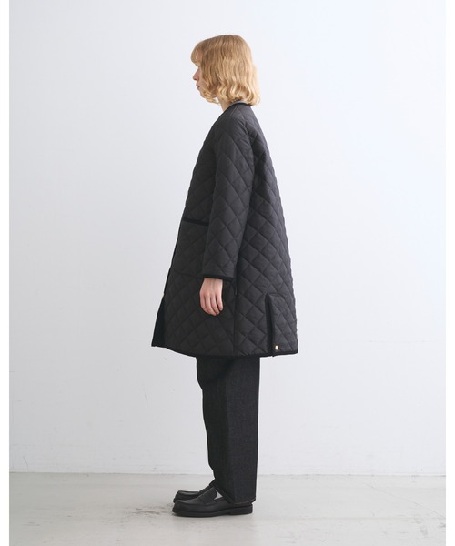 Traditional Weatherwear(トラディショナルウェザーウェア)の「ARKLEY A-LINE LONG(ダウンジャケット/コート・レディース・ネイビー/ブラック・34/32/36)」の8枚目の写真