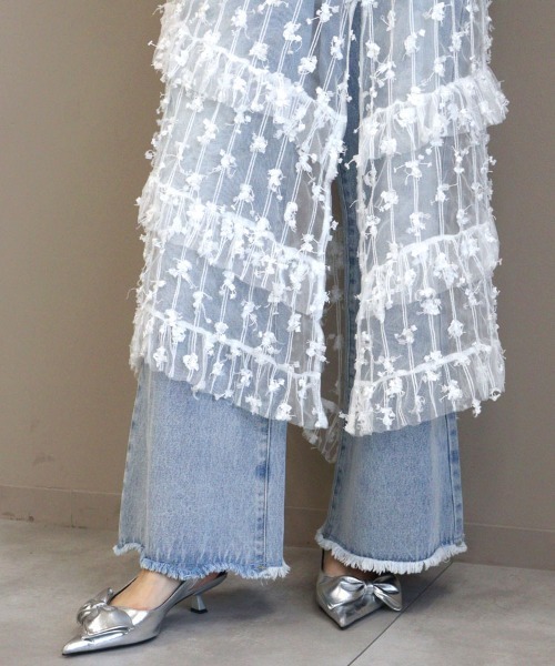 DONOBAN（ドノバン）の「レイヤードレーススカート（スカート・レディース・ホワイト・ONE）」の6枚目の写真