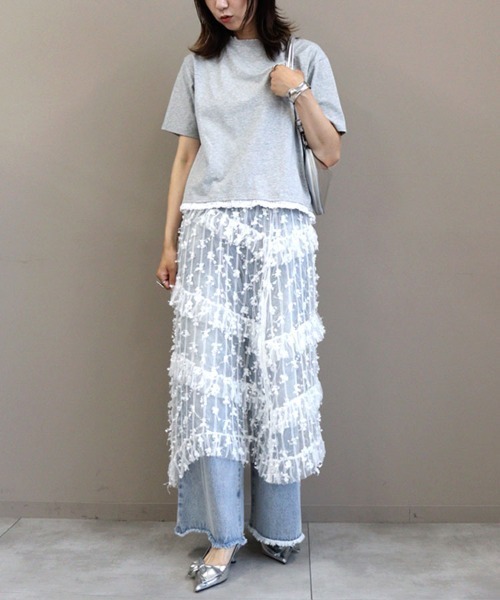 ◉新品◉DONOBAN ドノバン　ラメニットスカート  シルバー DONOBAN｜シアーラメスカート | Rakuten Fashion(楽天