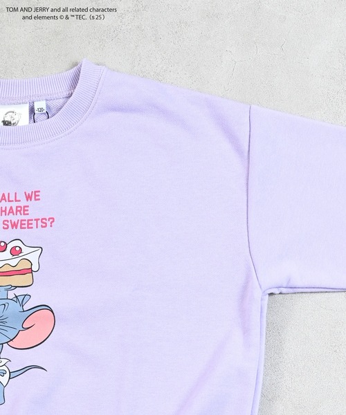 Tom＆Jerry（トムアンドジェリー）の「【トムとジェリー】別注プリントトレーナー（スウェット・キッズ・ベージュ/ラベンダー/ホワイト系その他/チャコール・100/130/150/140/120/110/95/90/80）」の14枚目の写真